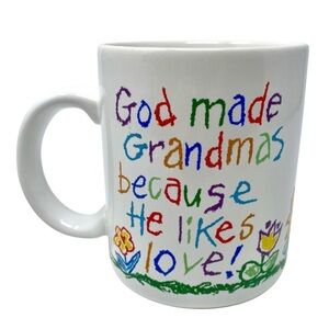 Vintage Hallmark 1986 Coffee Mug God Made Grandmas Love & Hugs Gift Collectible
